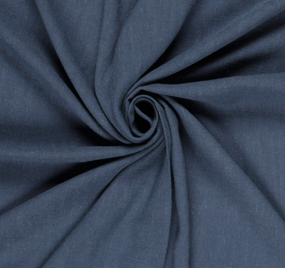 Viskose-Leinen uni &quot;stahlblau&quot;