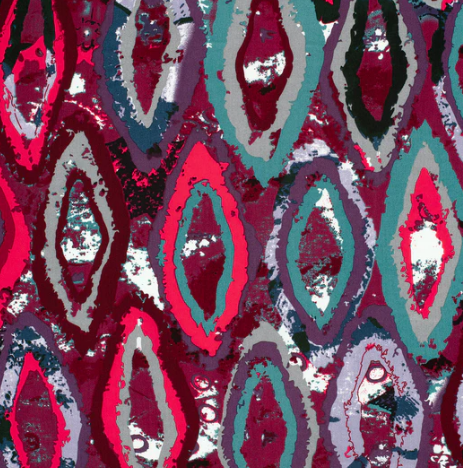Viskose Popeline abstrakt &quot;fuchsia&quot;