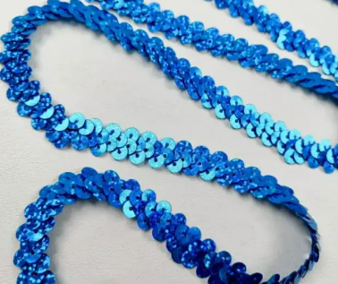 Paillettenborte holo elastisch &quot;royal&quot;