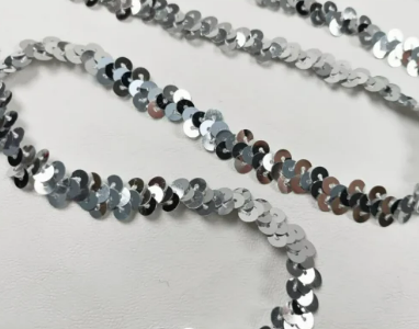 Band Pailletten elastisch &quot;silber&quot;