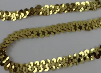 Paillettenborte elastisch &quot;gold&quot;