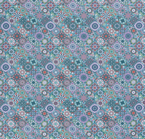 Popeline Mosaik &quot;petrol&quot;