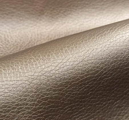Lederimitat metallic &quot;taupe braun&quot;