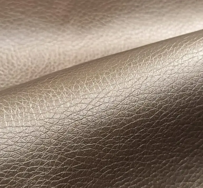 Lederimitat metallic &quot;taupe braun&quot;