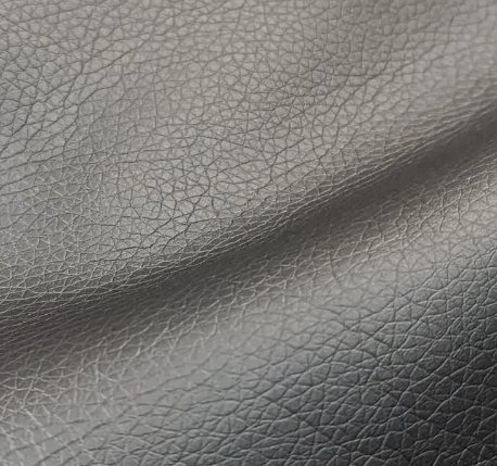Lederimitat metallic &quot;grau&quot;