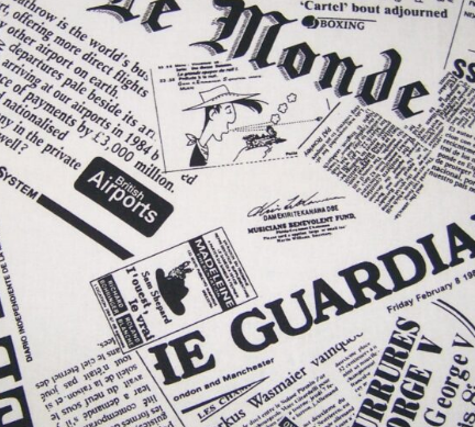 Baumwolle Zeitung &quot;weiss&quot;