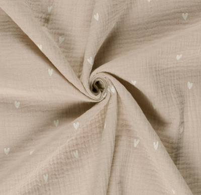 Musselin Herzli &quot;beige&quot;