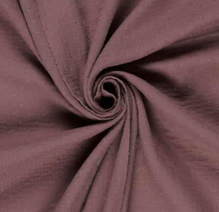 Musselin Punkte &quot;mauve&quot;