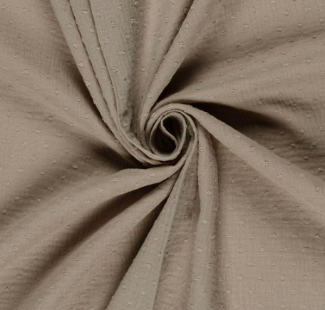 Musselin Punkte &quot;beige&quot;