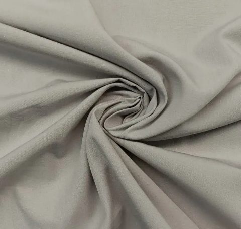 Popeline uni &quot;taupe&quot;
