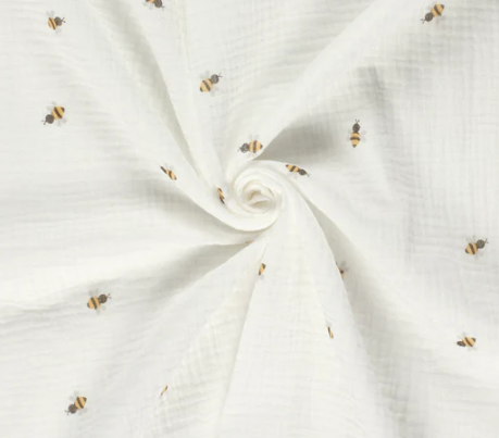 Musselin Bienen &quot;wollweiss&quot;