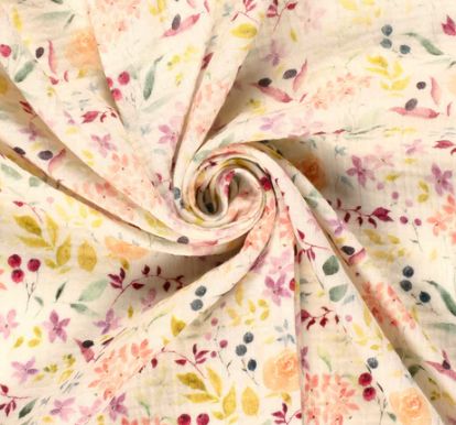 Musselin Blumen &quot;wollweiss&quot;
