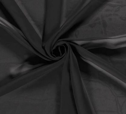 Chiffon uni &quot;schwarz&quot;