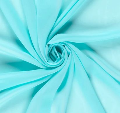 Chiffon uni &quot;türkis&quot;