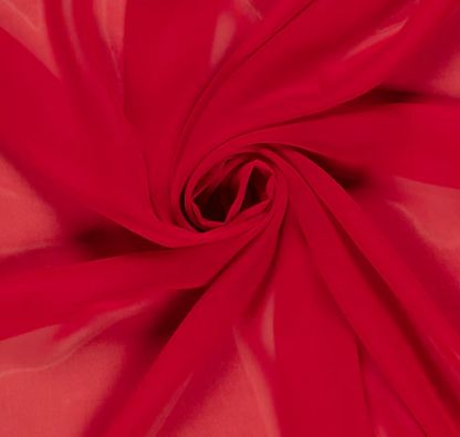 Chiffon uni &quot;rot&quot;