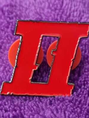 Sequelisers red logo enamel pin badge - 25mm