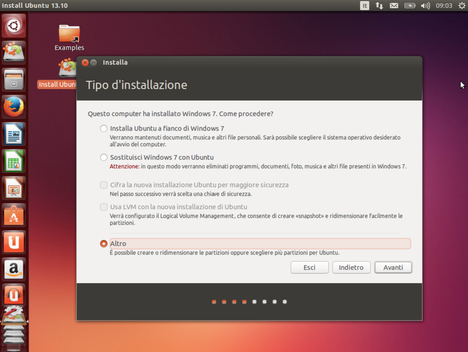 Installazione Ubuntu pacchetto Standard Installazione Ubuntu pacchetto Standard