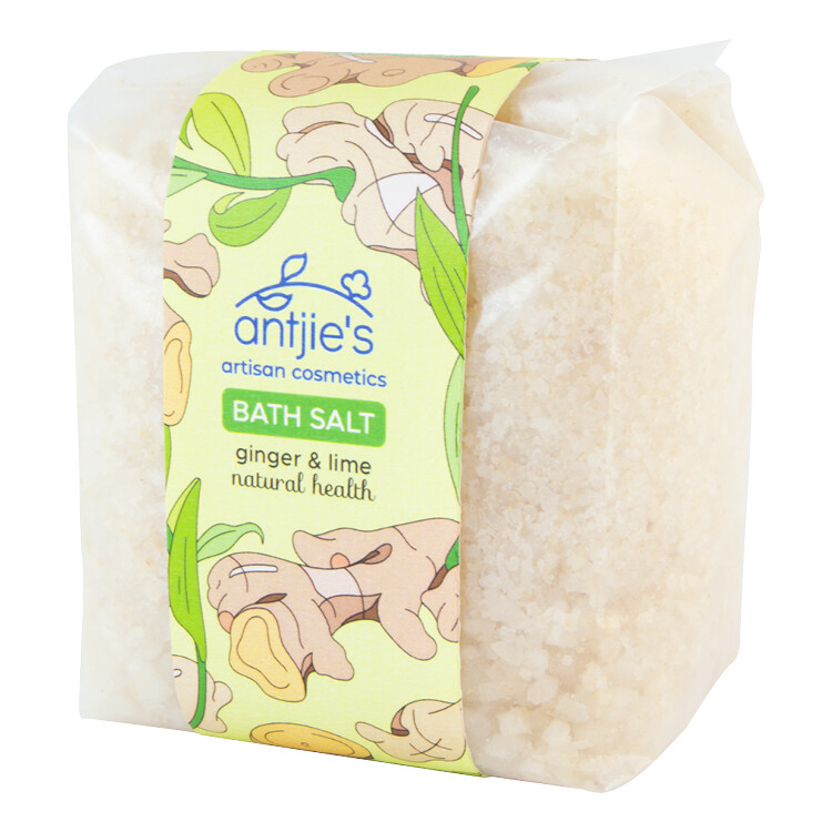 ANTJIES GINGER &amp; LIME BATH SALT -500G – ALL NATURAL