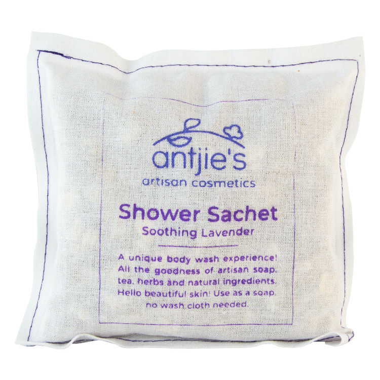 ANTJIES SHOWER SACHET – SOOTHING LAVENDER – UNIQUE BODY WASH