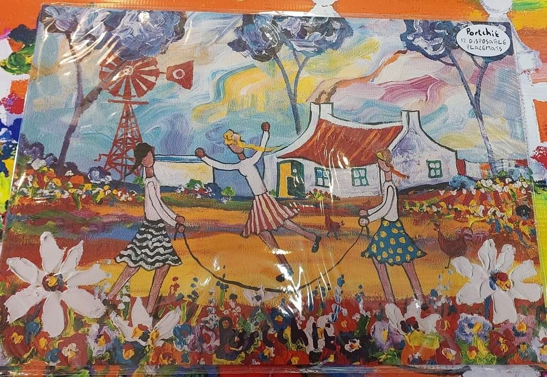 GIRLS SKIPPING DISPOSABLE PLACEMATS - PORTCHIE