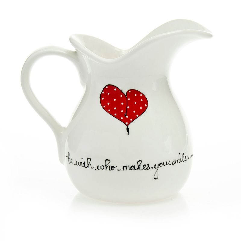 Country Jug Heart & Words Red
