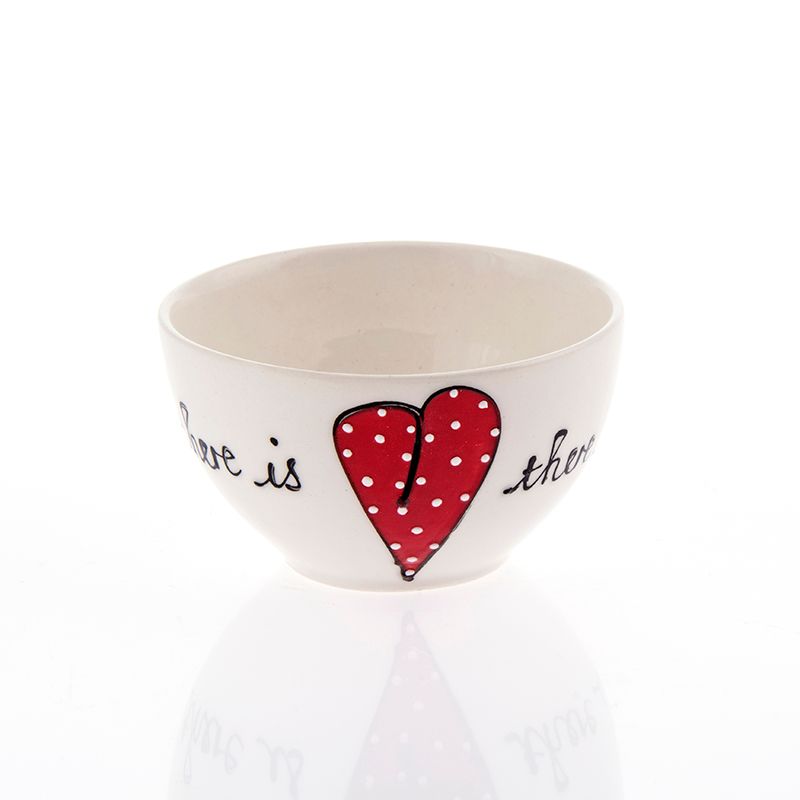 Breakfast bowl heart and words