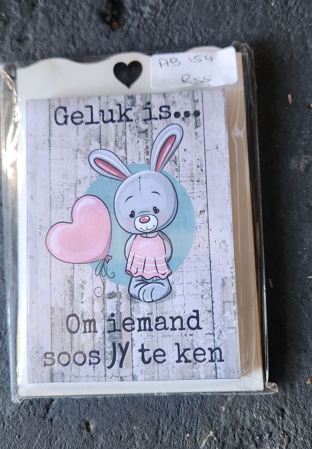 GELUK IS OM IEMAND SOOS JY TE KEN  "  MAGNETIC NOTEPAD