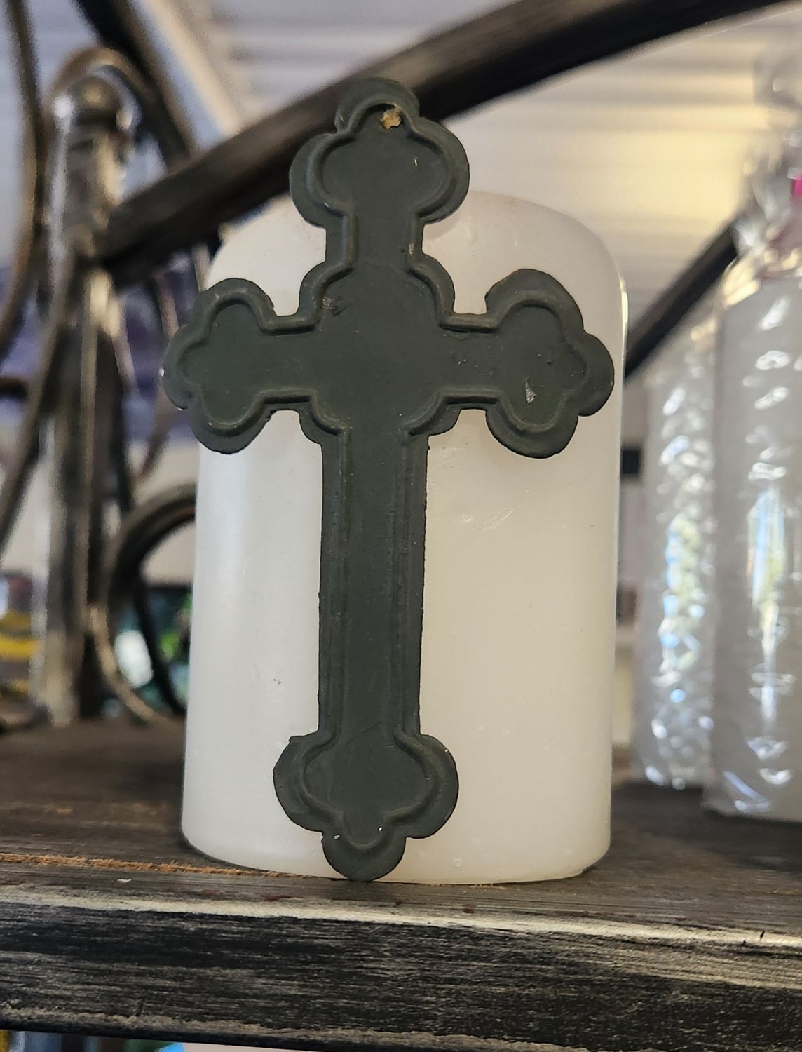 METAL CROSS CANDLE PIN