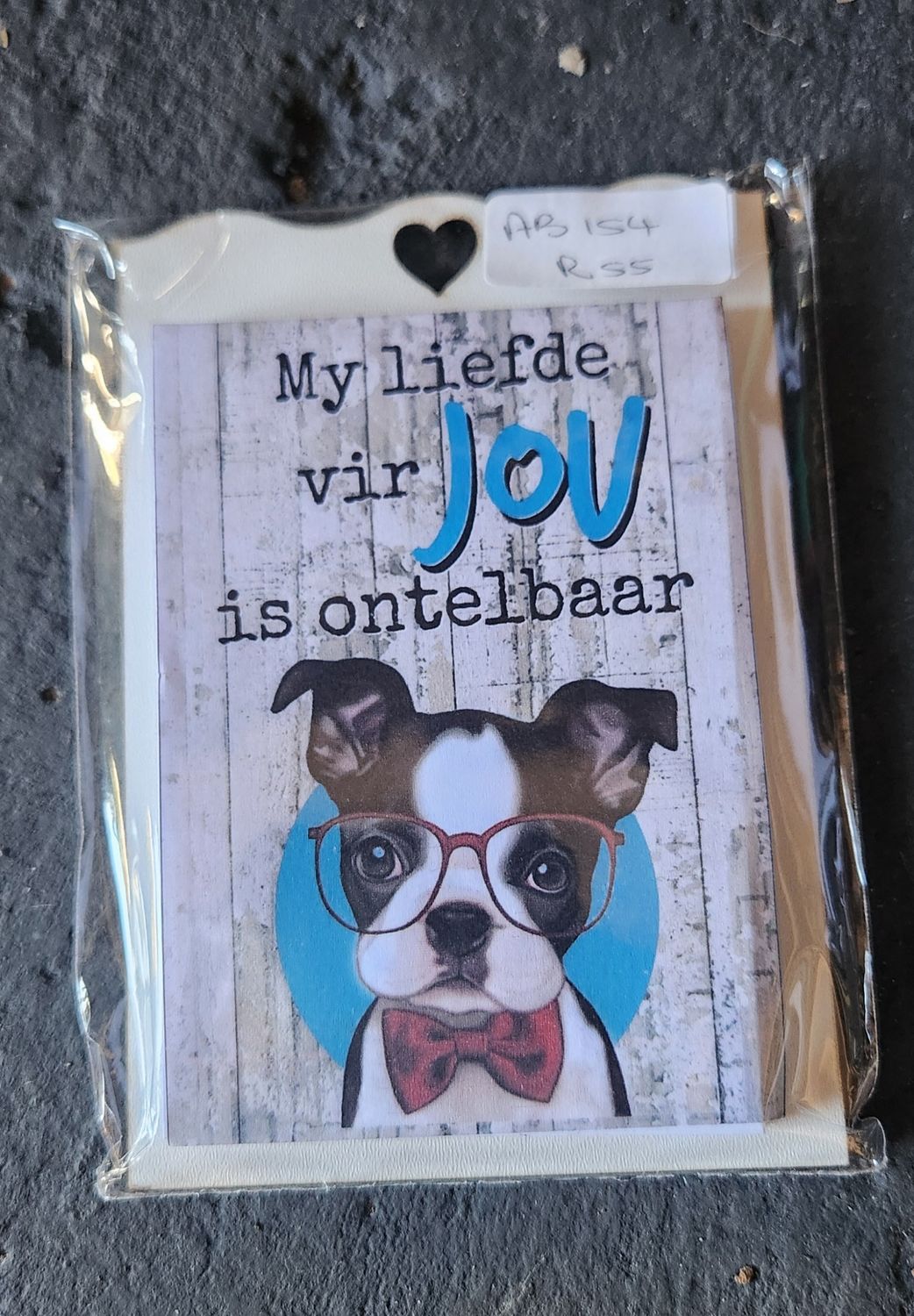 MY LIEFDE VIR JOU IS ONTELBAAR" MAGNETIC NOTEPAD