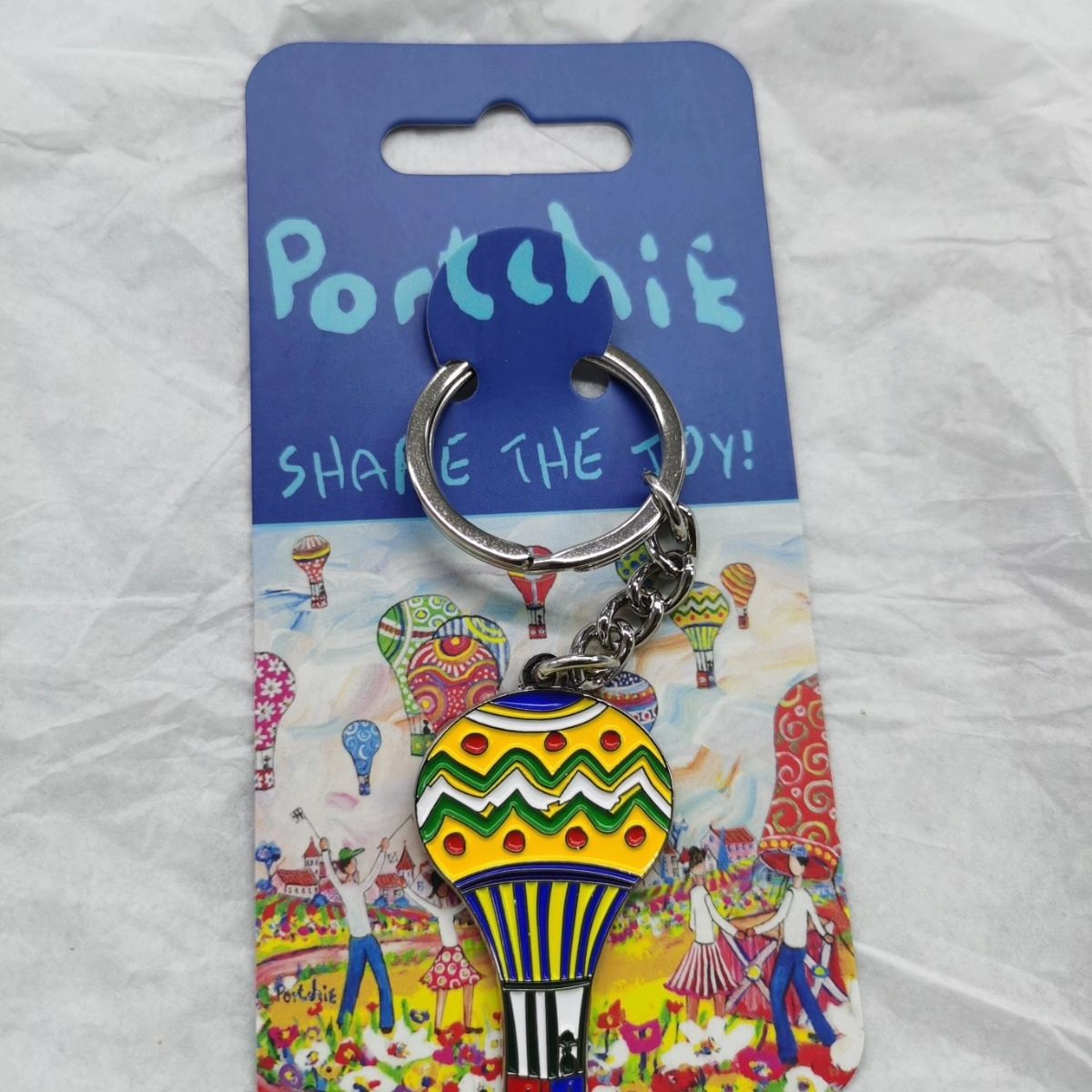 HOT AIR BALLOON KEYRING - PORTCHIE