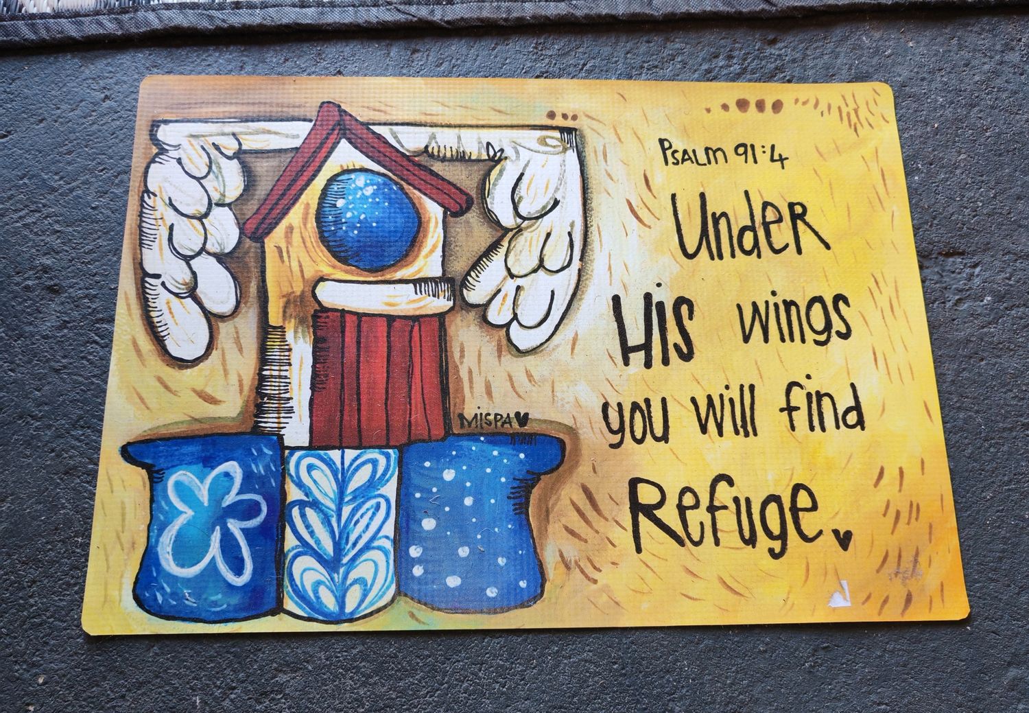 UNDER HIS WINGS YOU WILL FIND REFUGE - VINYL PLACEMAT
