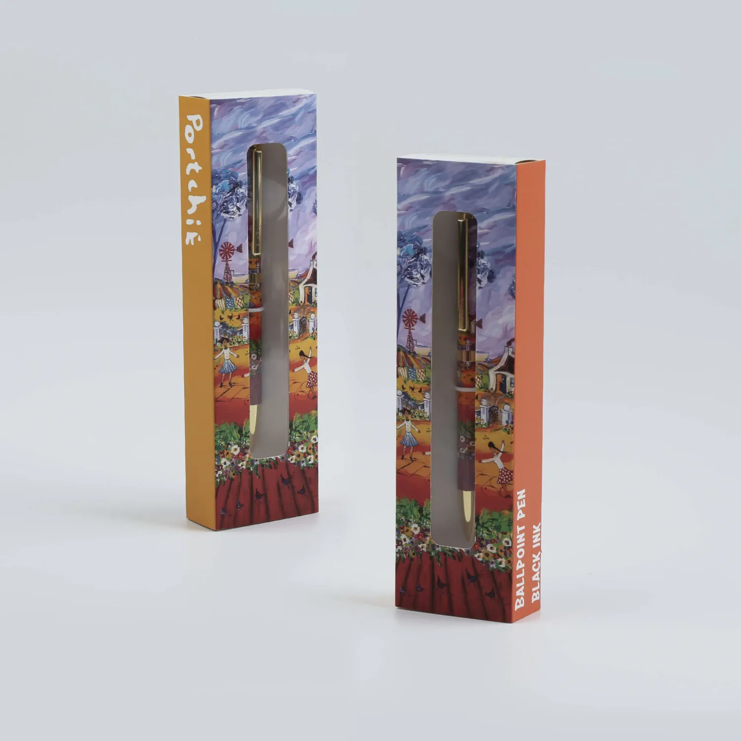 PORTCHIE PEN - RED FLOWERS 