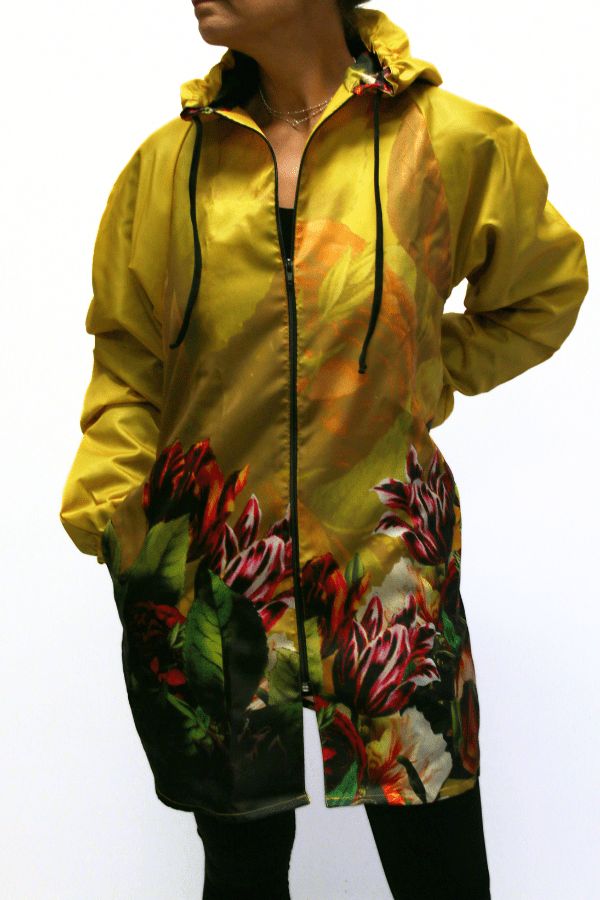MUSTARD FLORALS RAINCOAT
