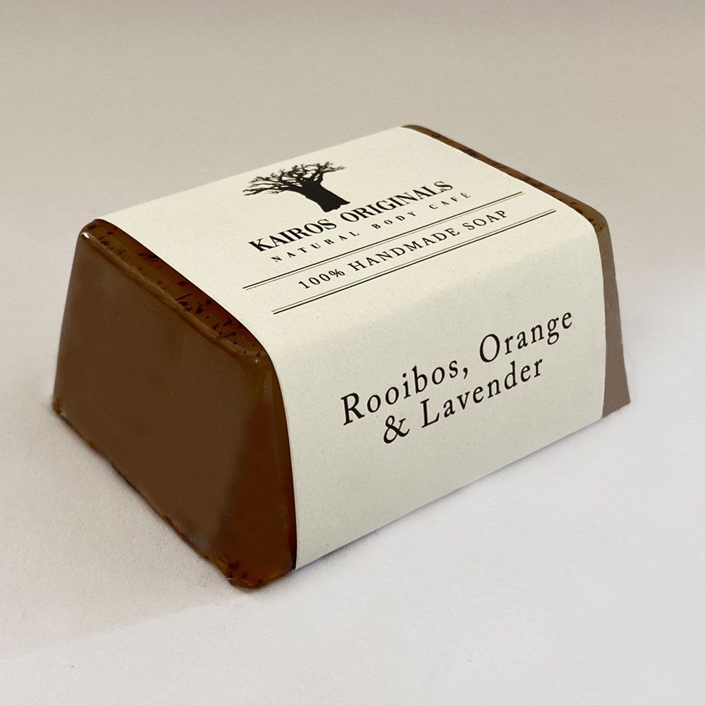ROOIBOS, ORANGE, AND LAVENDER SOAP