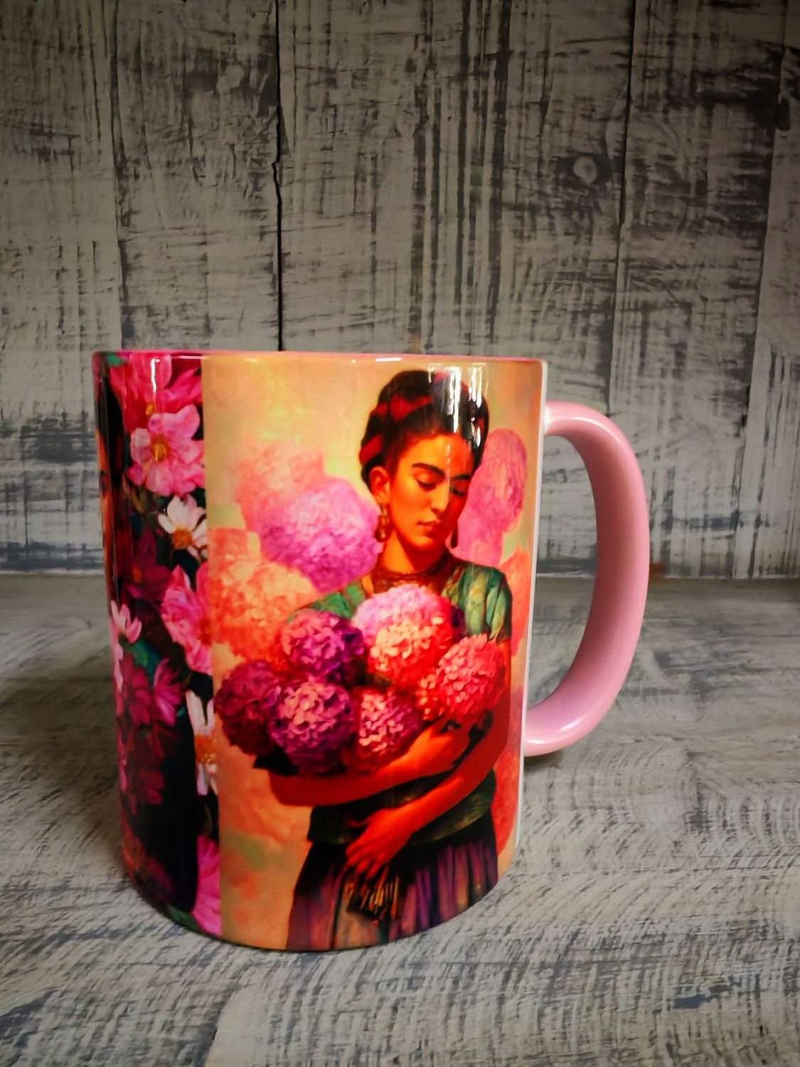 FRIDA KAHLO PINK MUG