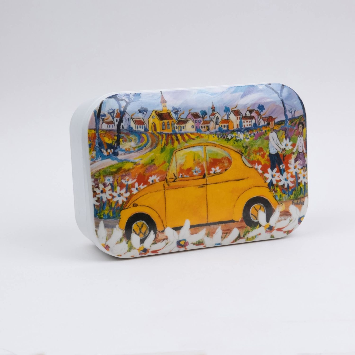 YELLOW BEETLE BUTTER DISH - PORTCHIE
