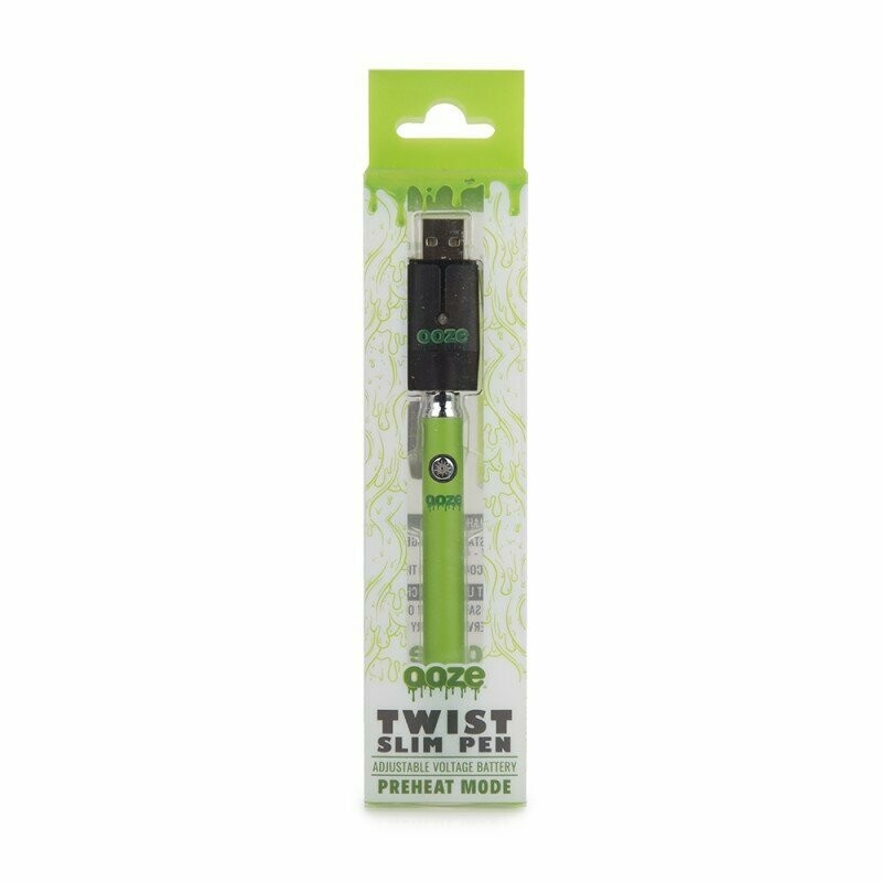 Ooze Twist Slim Pen Battery W/ Smart USB Charger Green