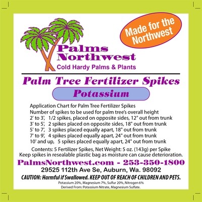 Palm Tree Fertilizer Spikes, Potassium