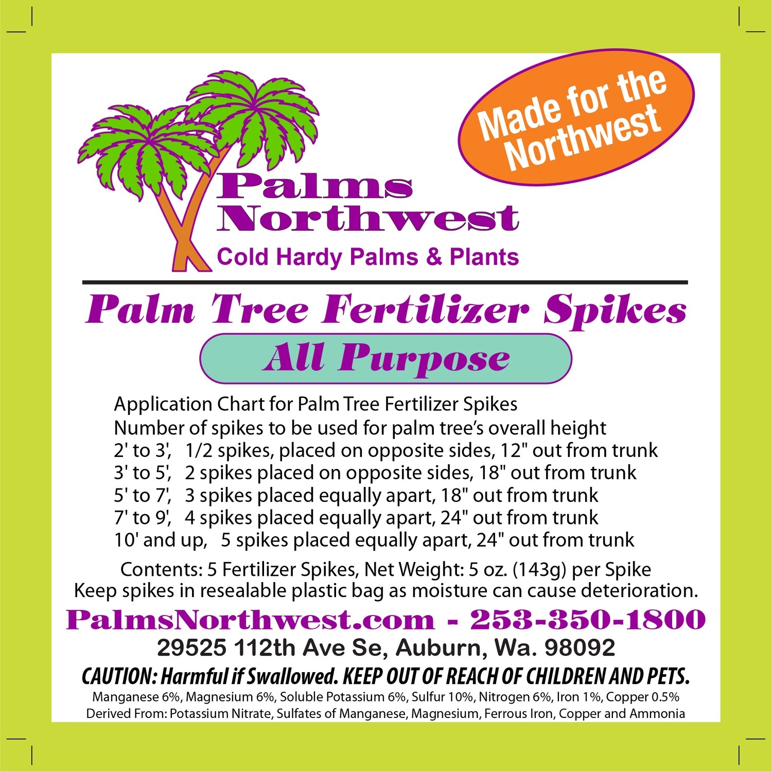 Palm Tree Fertilizer Spikes, All Purpose