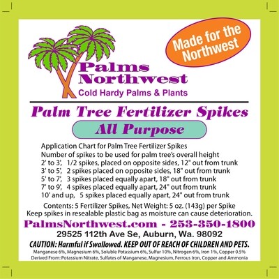 Palm Tree Fertilizer Spikes, All Purpose