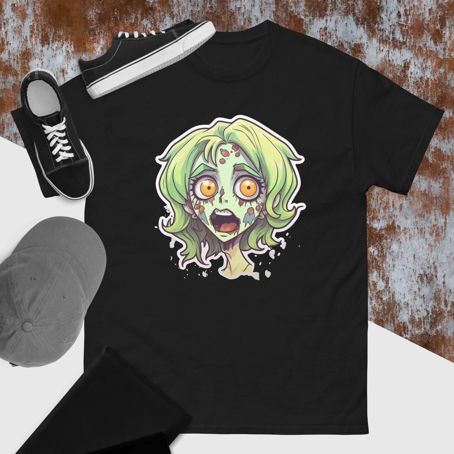 Adorably Fierce Zombie Girl T-Shirt - Unleash Your Inner Undead Chic!