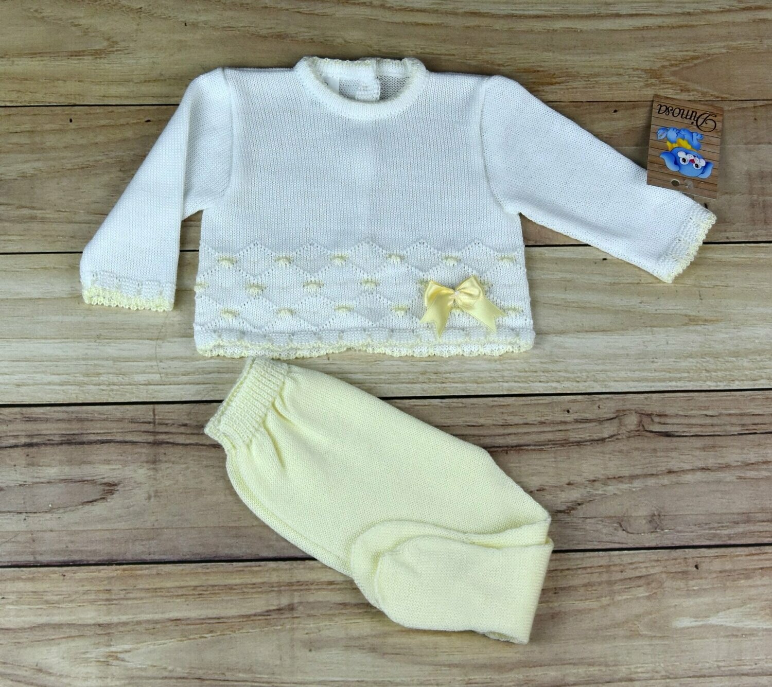 Conjunto De Perle 116 Blanco Y Amarillo