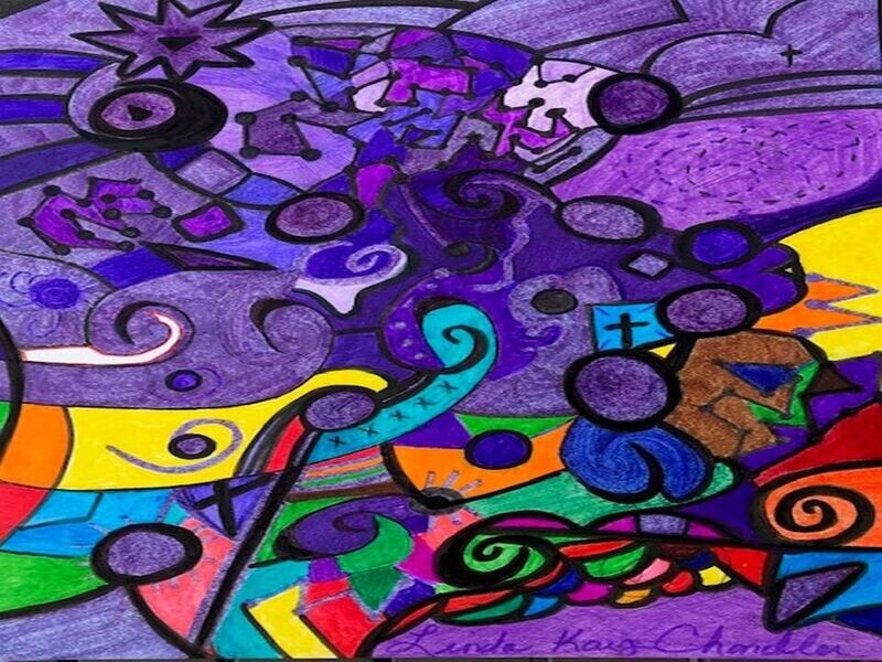 Title: Purple Basquiat
