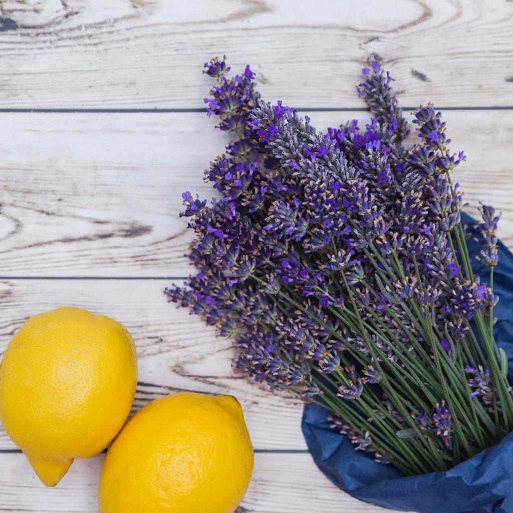 Lavender & Lemon frosted glass 30cl