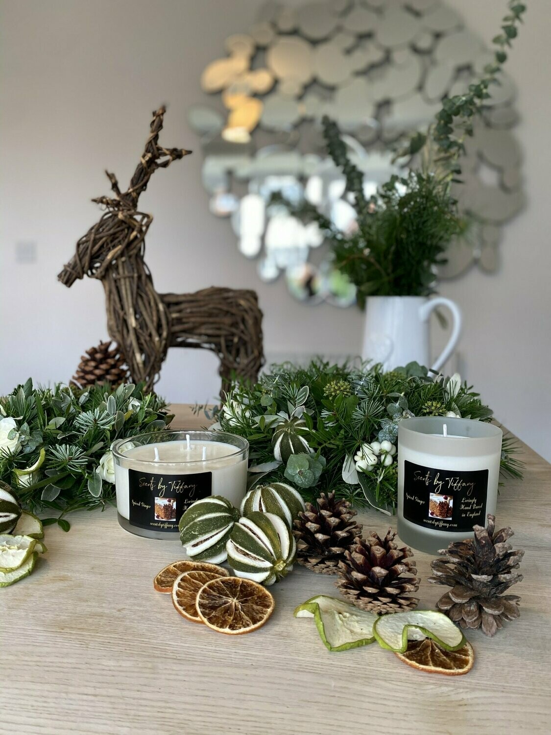 Spiced Ginger 40cl Frosted Candle