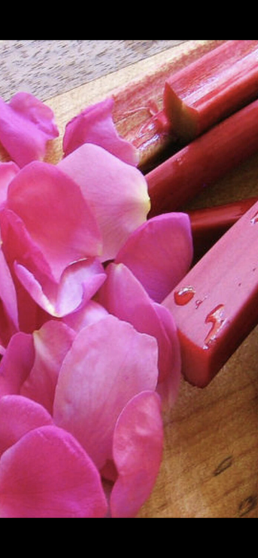Rhubarb and Rose frosted glass 30cl