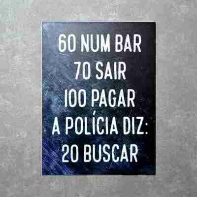Placa Decorativa Frases Bar ref. 1051