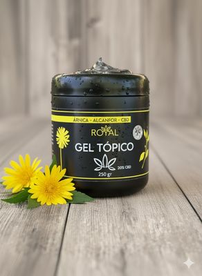 Gel Topico CBD  Royal para Dolores Musculares y Articulares X 250gr