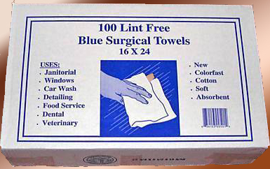 100 New Blue Huck Surgical Towels