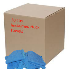 50 Lb. Box of Reclaimed Blue Huck Surgical Towels